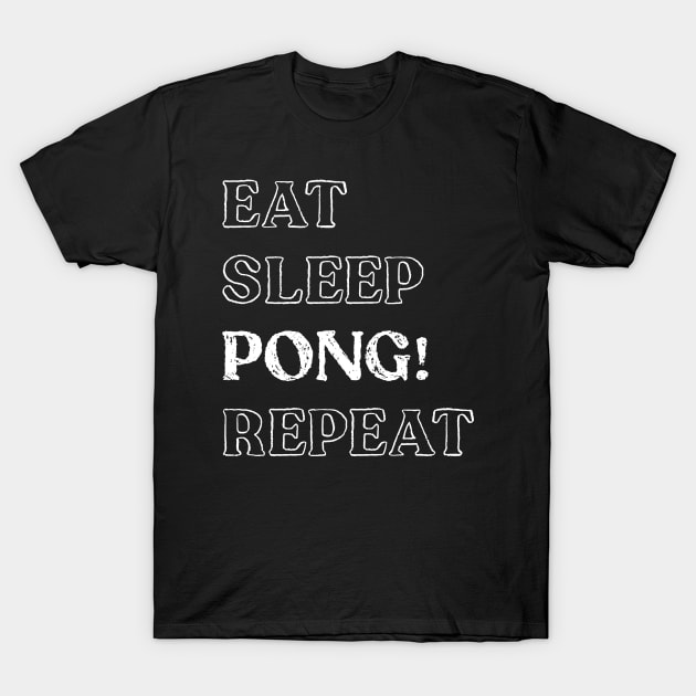 Eat Sleep Pong Repeat! It's Mahjong Time Mahjongg Fans T-Shirt by Teeworthy Designs